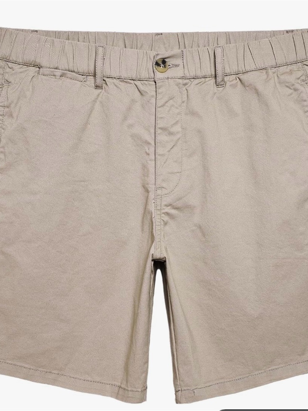 Men’s Casual Cotton Khaki Beige Shorts 36 Waist 7 inch inseam NWT